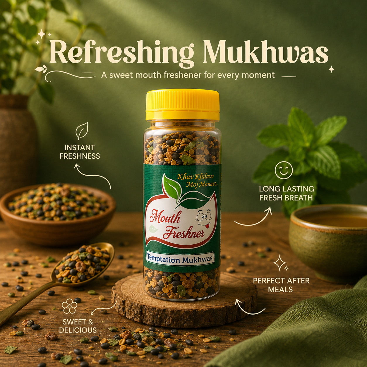 Temptation Mukhwas – Premium Mouth Freshener | Refreshing After-Meal Digestive Mix