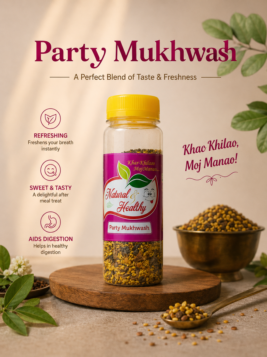 Party Mukhwas – Premium Sweet & Refreshing Mouth Freshener | Natural After Meal Digestive Mix