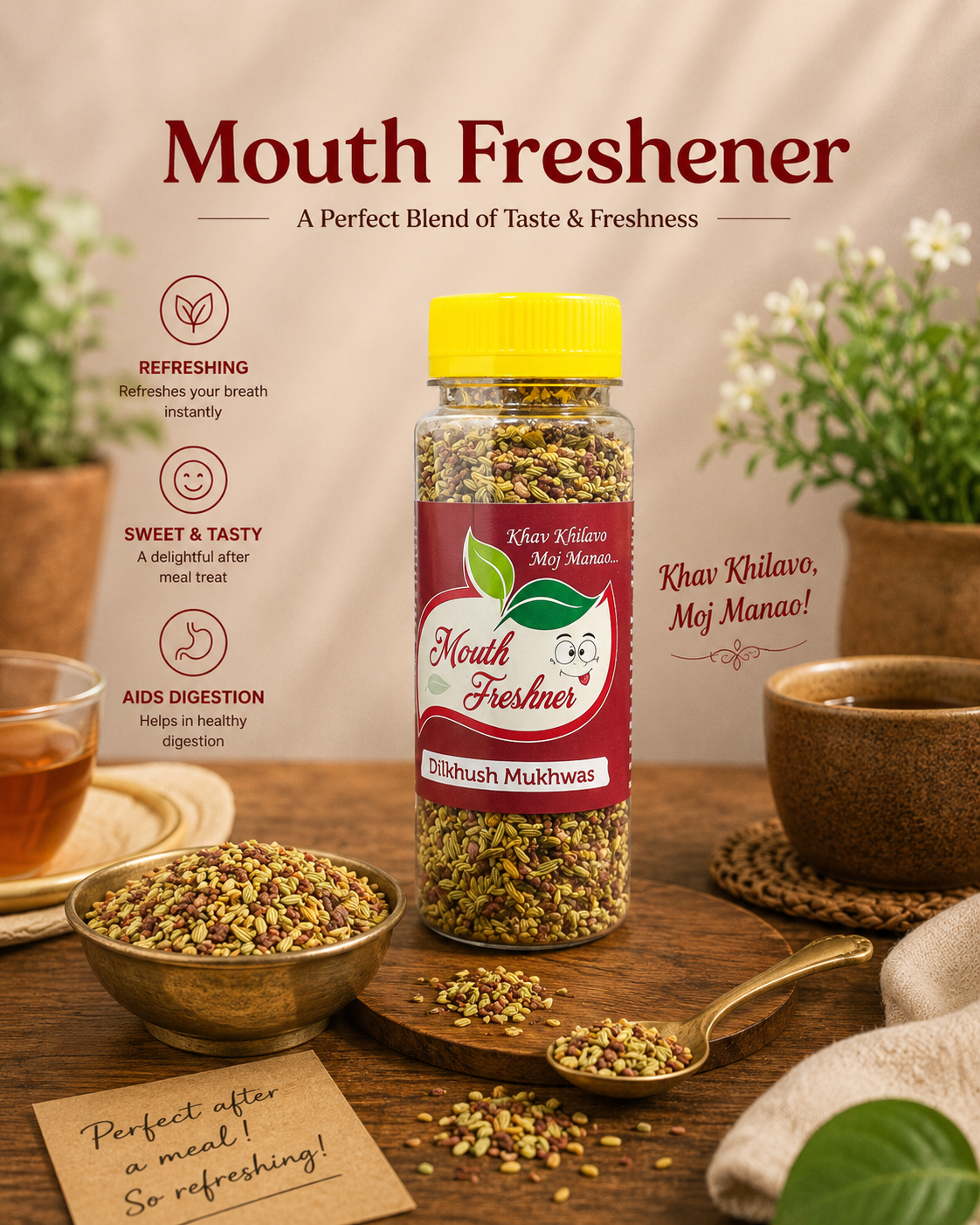 Natural & Healthy Dilkhush Mukhwas | Premium Mouth Freshener | Traditional After Meal Digestive Mix