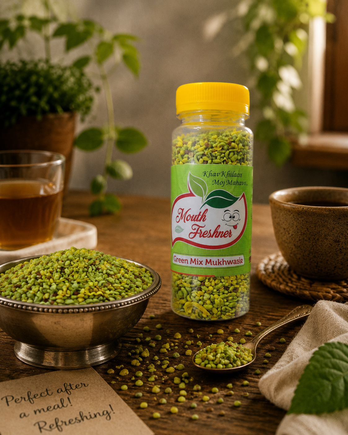 Green Mix Mukhwas – Premium Natural Mouth Freshener | Refreshing After Meal Digestive Mukhwas | Traditional Indian Blend