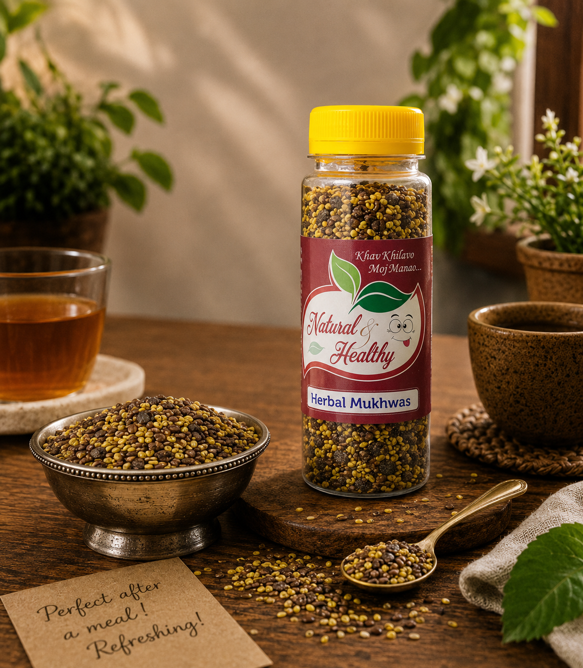 Herbal Mukhwas – Premium Natural Mouth Freshener | Traditional Herbal Seed Mix | Refreshing After Meal Digestive Blend