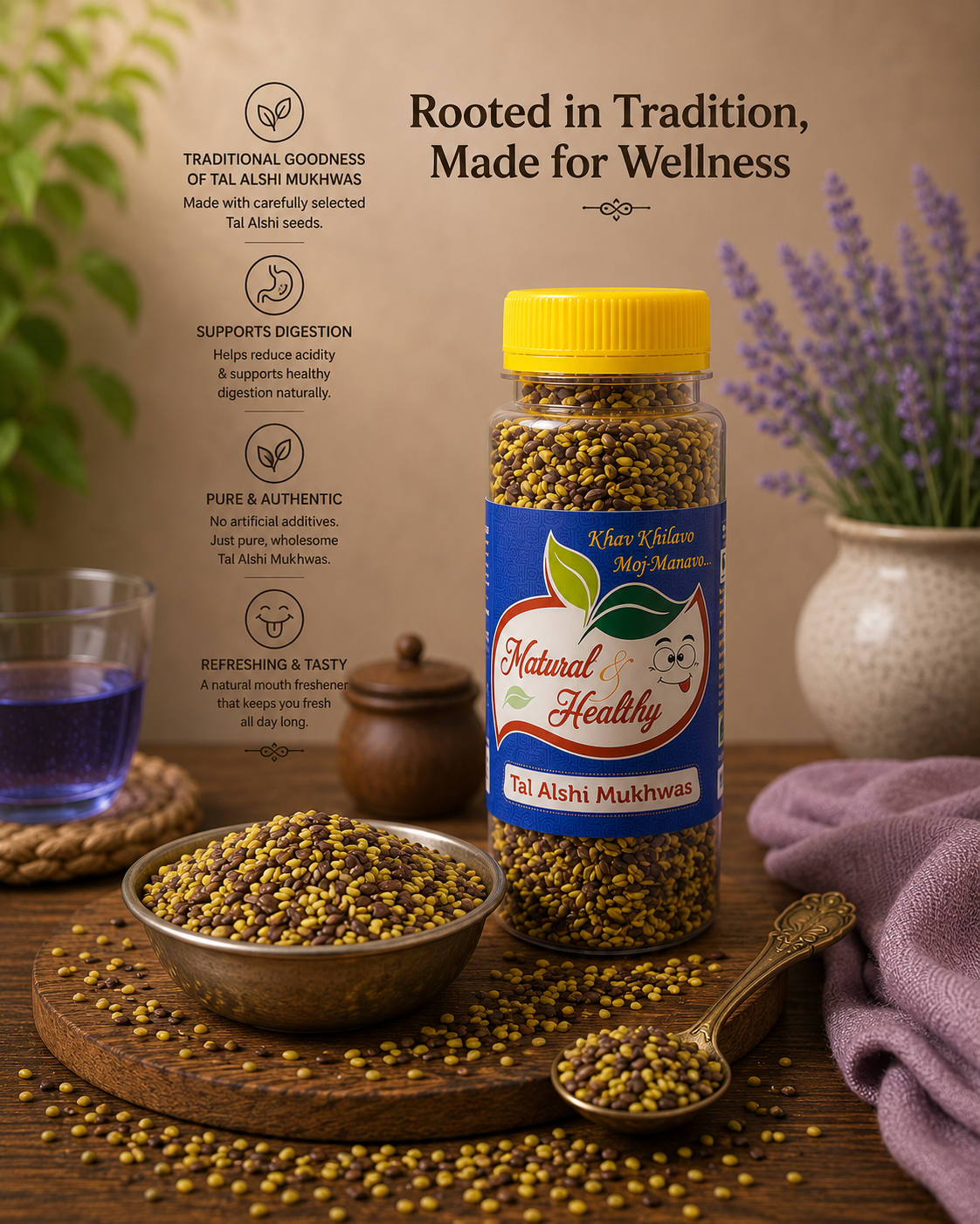 Tall Alshi Mukhwas | Premium Flax Seed Mukhwas | Healthy After-Meal Mouth Freshener | Natural & Healthy