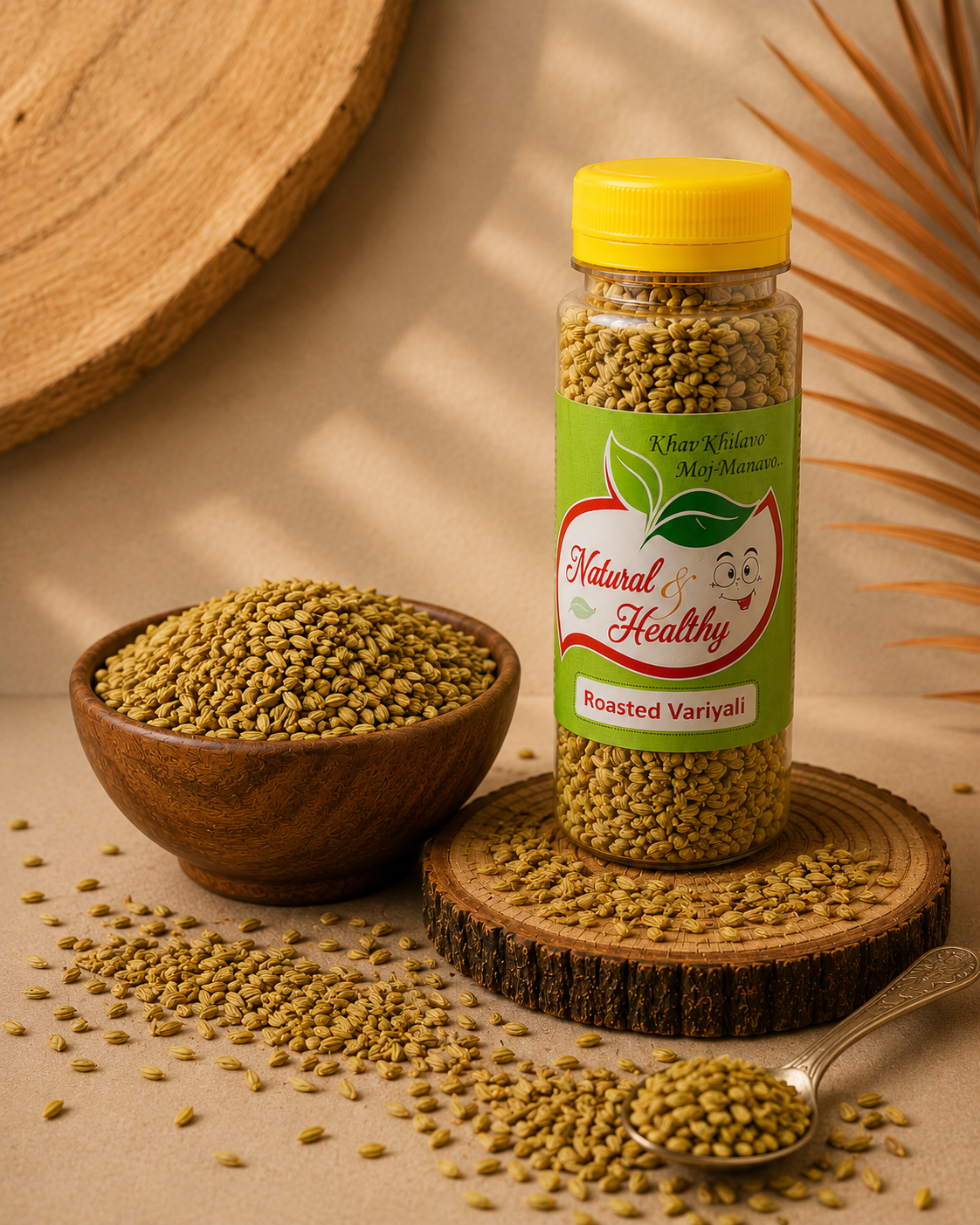 Roasted Variyali (Roasted Fennel Seeds) – Premium Roasted Fennel | Natural Mouth Freshener | Healthy After-Meal Snack