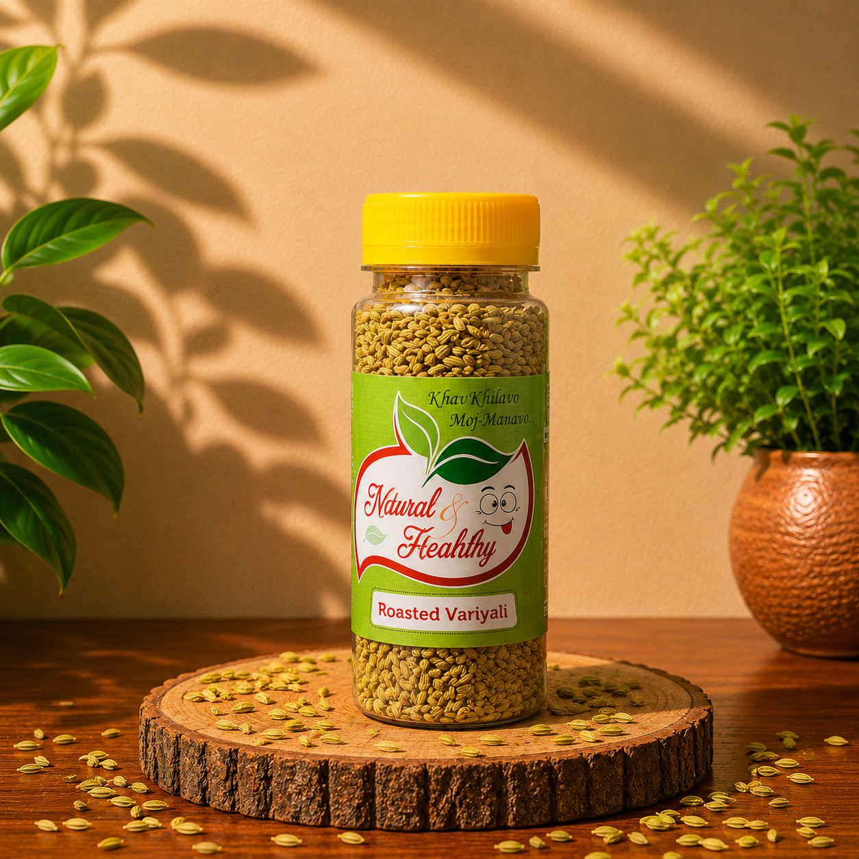 Roasted Variyali (Roasted Fennel Seeds) – Premium Roasted Fennel | Natural Mouth Freshener | Healthy After-Meal Snack