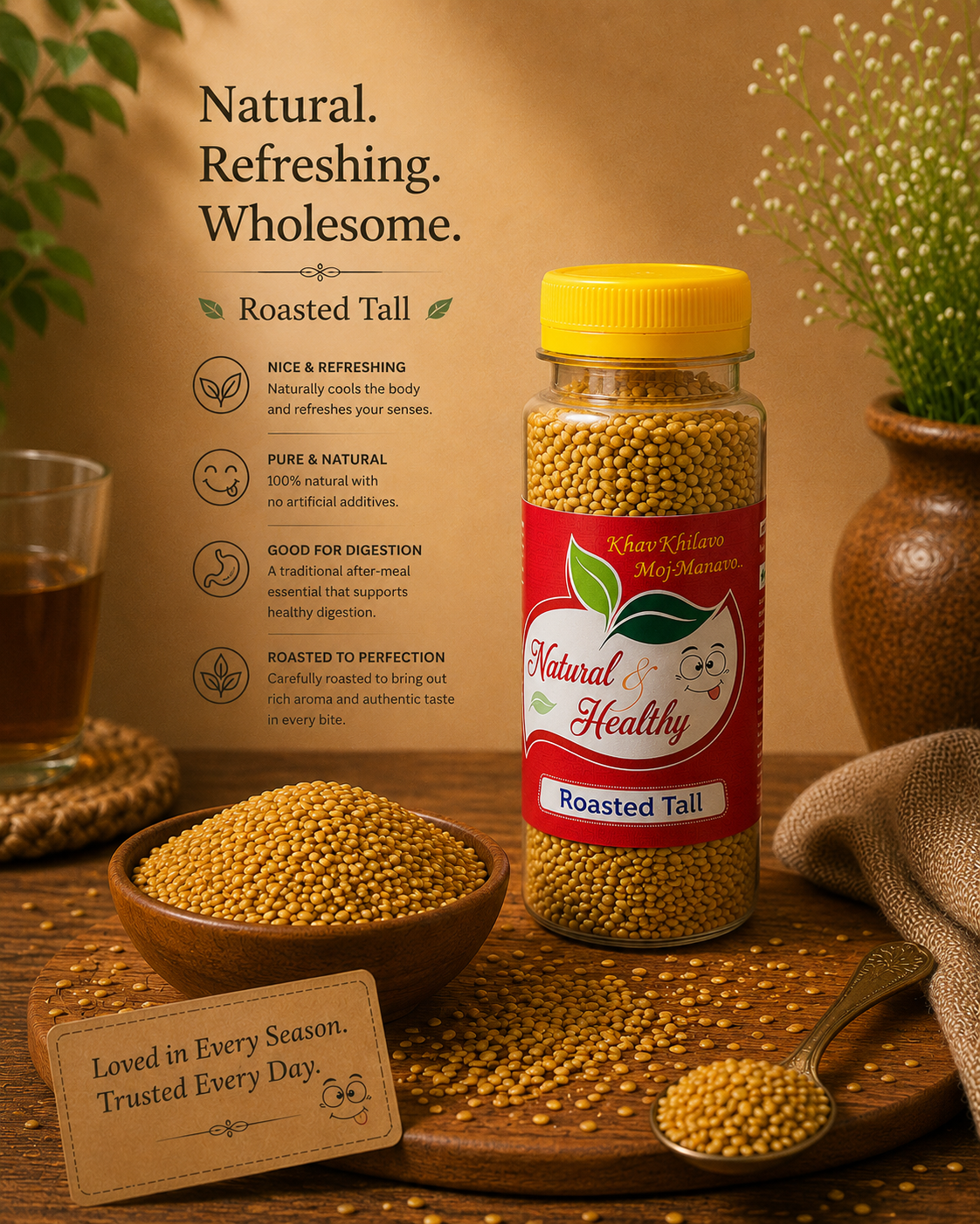 Roasted Tal (Sesame Seeds) – Premium Roasted Sesame Seeds | Natural Mouth Freshener | Healthy After-Meal Snack