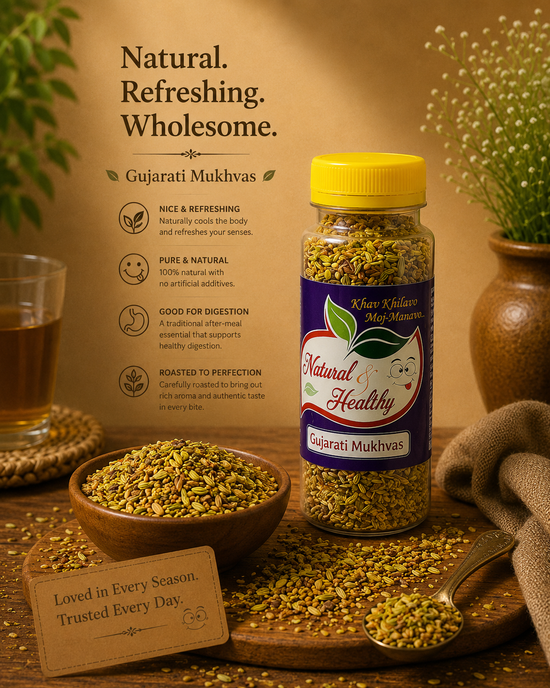 Gujarati Mukhwas – Premium Traditional Mouth Freshener | Authentic Gujarati Seed Mix | Refreshing After Meal Digestive Blend
