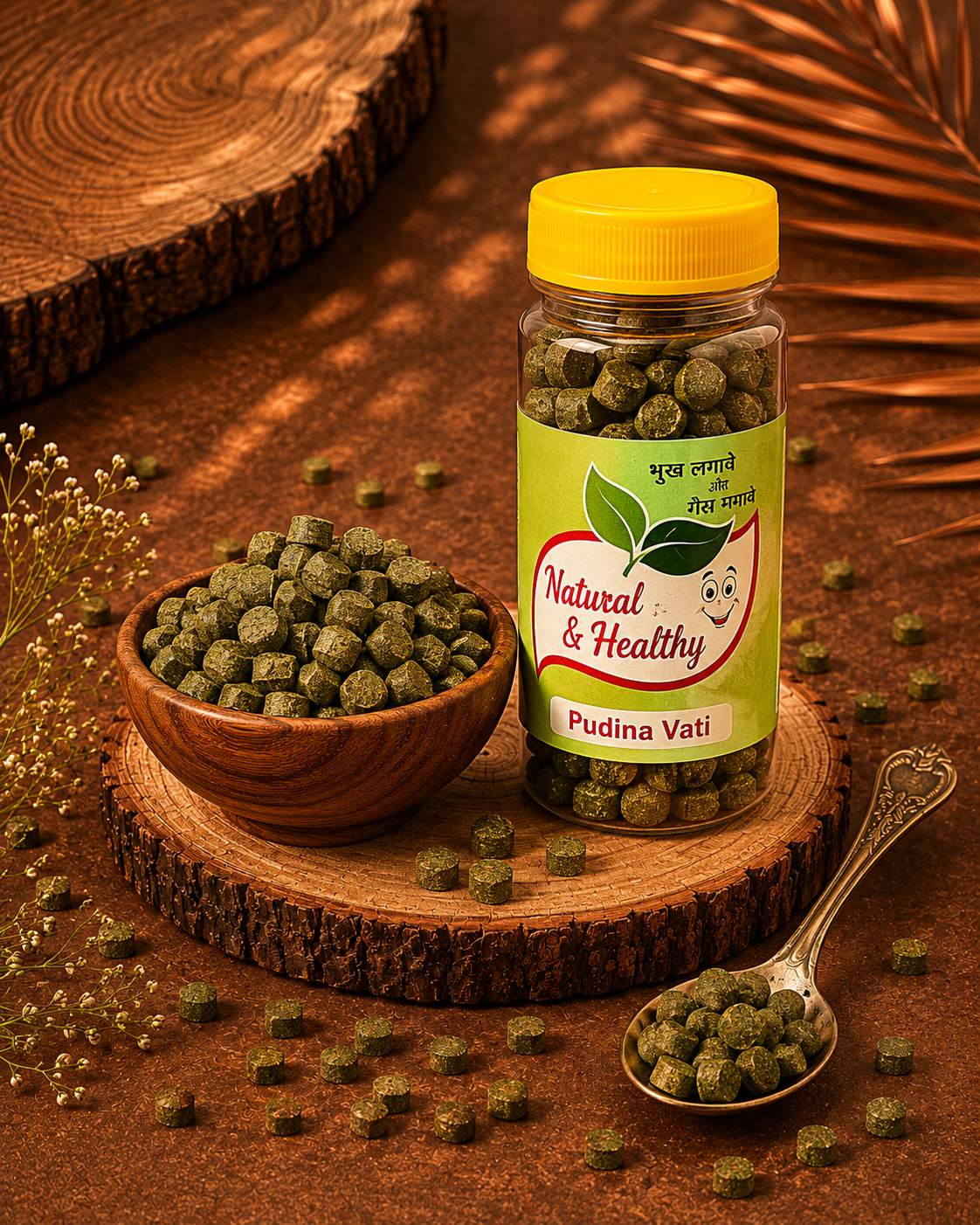 Pudina Vati – Premium Mint Digestive Tablets | Refreshing Ayurvedic Mouth Freshener